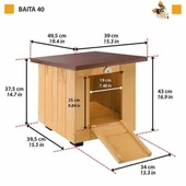 Ferplast Baita 40 Ahşap Köpek Kulübesi Small thumbnail 3
