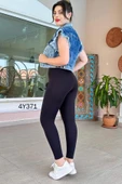 Yüksek Bel Modal Kumaş Tayt thumbnail 2
