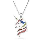 Unicorn Kolye - Gümüş thumbnail 1