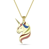 Unicorn Kolye - Altın thumbnail 1