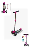 Swing Işıklı 3 Tekerlekli Scooter Pembe thumbnail 4