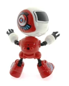Dekoratif Sesli Işıklı Mini Sevimli Kırmızı Robot thumbnail 3
