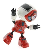 Dekoratif Sesli Işıklı Mini Sevimli Kırmızı Robot thumbnail 1
