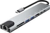 Abatech 8 in 1 Type C to HDMI, SD/ TF, 2 USB 3.0, USB-C PD thumbnail 4