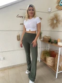 Oysho Kumaş İspanyol Paça Pantolon thumbnail 5