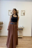 Kemerli Uzun Kloş Etek thumbnail 4