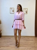 Kemerli Katlı Gömlek Elbise thumbnail 5