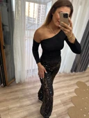 Payetli Jogger Pantolon thumbnail 3