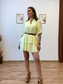 Kemerli Katlı Gömlek Elbise thumbnail 12
