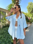 Modal Kumaş Kimono Bağlamalı Gömlek thumbnail 10