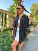 Modal Kumaş Kimono Bağlamalı Gömlek thumbnail 8
