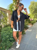 Modal Kumaş Kimono Bağlamalı Gömlek thumbnail 9