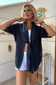 Modal Kumaş Kimono Bağlamalı Gömlek thumbnail 5