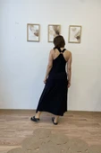 Askısı Halkalı Maksi Viscon Elbise thumbnail 2