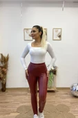 Kare Yaka Esnek Basic Bluz thumbnail 5