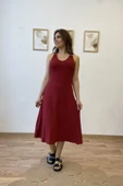 Askısı Halkalı Maksi Viscon Elbise thumbnail 7