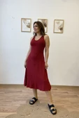Askısı Halkalı Maksi Viscon Elbise thumbnail 8