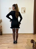 Volanlı Biyeli Mini Elbise thumbnail 8