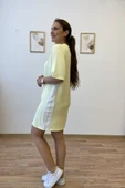 Şeritli Modal Kumaş Tshirt Elbise thumbnail 9