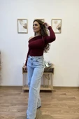 Paça Detaylı Palazzo Jean thumbnail 4