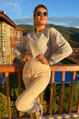 Bisiklet Yaka Crop Sweatshirt thumbnail 11