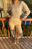 Bisiklet Yaka Crop Sweatshirt thumbnail 10