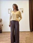 İki İplik Palazzo Pantolon thumbnail 6