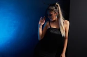 Siyah İnce Askılı Püsküllü Mini Elbise thumbnail 4