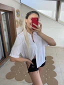 Viscon Kumaş Kısa Kol Basic Gömlek thumbnail 11