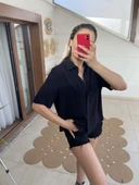 Viscon Kumaş Kısa Kol Basic Gömlek thumbnail 6