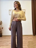 İki İplik Palazzo Pantolon thumbnail 4