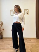 İki İplik Palazzo Pantolon thumbnail 8