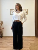 İki İplik Palazzo Pantolon thumbnail 10