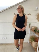 Halter Yaka Mini Basic Elbise thumbnail 2