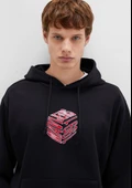 Mavi 0S10397 Baskılı Erkek Kapüşonlu Sweatshirt thumbnail 3