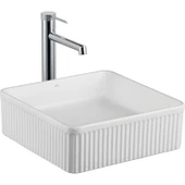 Lena Tezgah Üstü Lavabo (Beyaz) E-W1003MB thumbnail 1