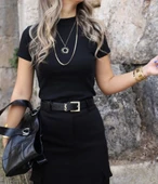 Balıkçı Yaka Kısa Kol Basic Body thumbnail 5