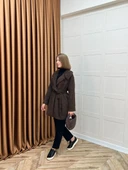 5523 STİLİFE TÜYLÜ YAKALI KABAN thumbnail 7