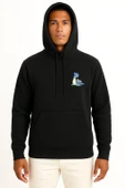 Kapüşonlu Lapras Cep Baskılı Unisex Sweatshirt thumbnail 11