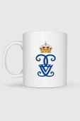 İsveçli Gustaf V Royal Cypher Monogram Monarch Baskılı Kupa Bardak thumbnail 2