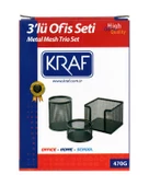 Kraf Perfore 3lü Ofis Seti Siyah 470G thumbnail 1