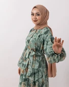 3037 STİLİFE RÜYA DESEN ELBİSE thumbnail 11