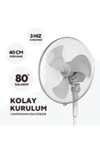 KUMTEL Beyaz Vantilatör 16'' (3P) Ktf-290 thumbnail 1