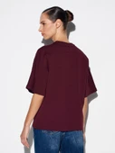 31975 DİLVİN KISA KOLLU OVERSİZE TSHIRT thumbnail 6