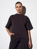 31975 DİLVİN KISA KOLLU OVERSİZE TSHIRT thumbnail 3