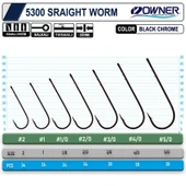 Owner 5300 Straight Shank Black Chrome İğne thumbnail 3