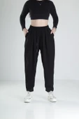 Pileli Siyah Jogger Pantolon COC2094 thumbnail 1