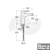 Roca Atlas Lavabo Bataryası - Krom / Cold Start A5A3990C00 thumbnail 2