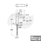 Roca Cala Lavabo Bataryası - Krom / Cold Start A5A326EC00 thumbnail 2