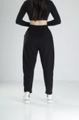Pileli Siyah Jogger Pantolon COC2094 thumbnail 4